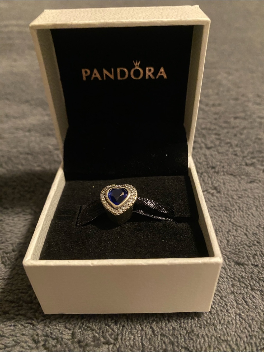 Pandora Royal blue heart stone charm